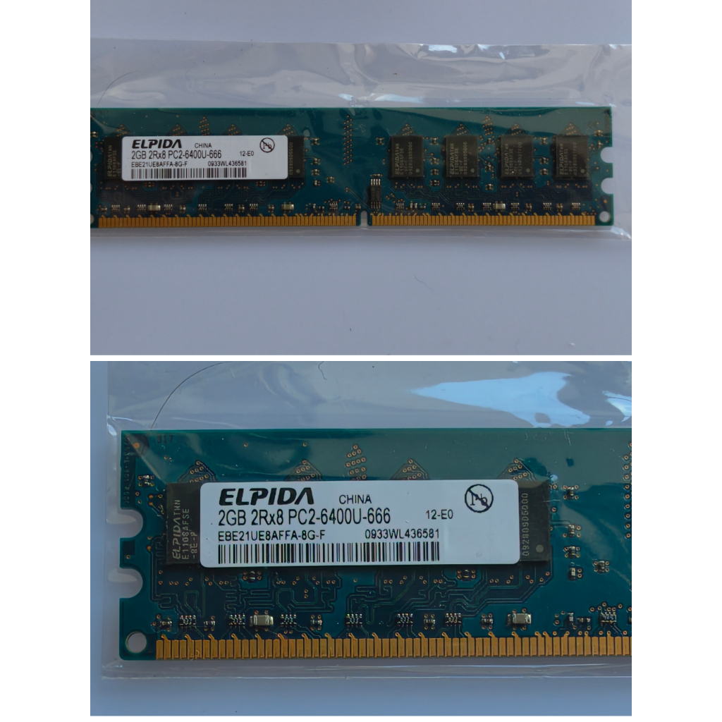 Memory DDR2 2GB 4GB 2Rx8 PC2-6400U สำหรับ PC Ram หน่วยความจำ คอมพิวเตอร์