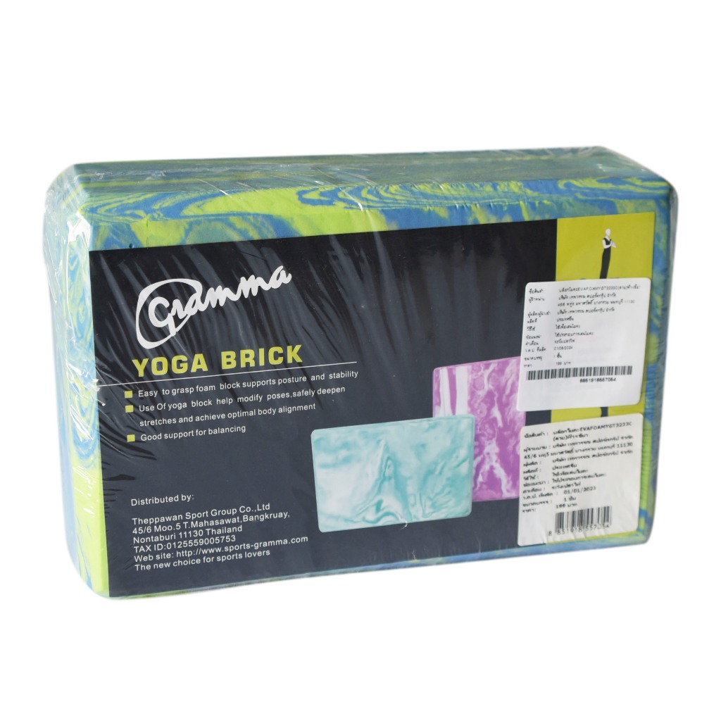 GRAMMA บล็อกโยคะ EVA FOAM YGT3233C - ฟ้า/เขียว
