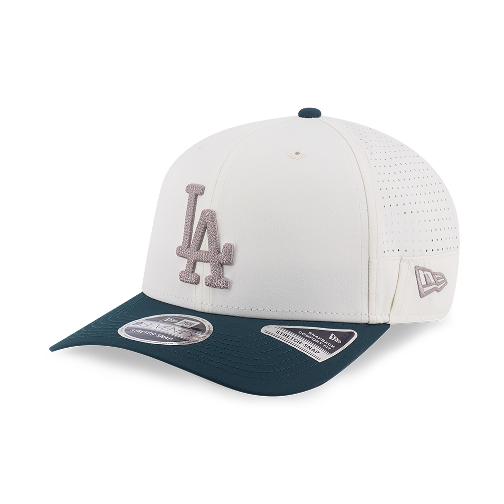 New Era หมวกรุ่น LOS ANGELES DODGERS 9SEVENTY COLLECTION CHROME WHITE AND DARK GREEN 9SEVENTY STRETC