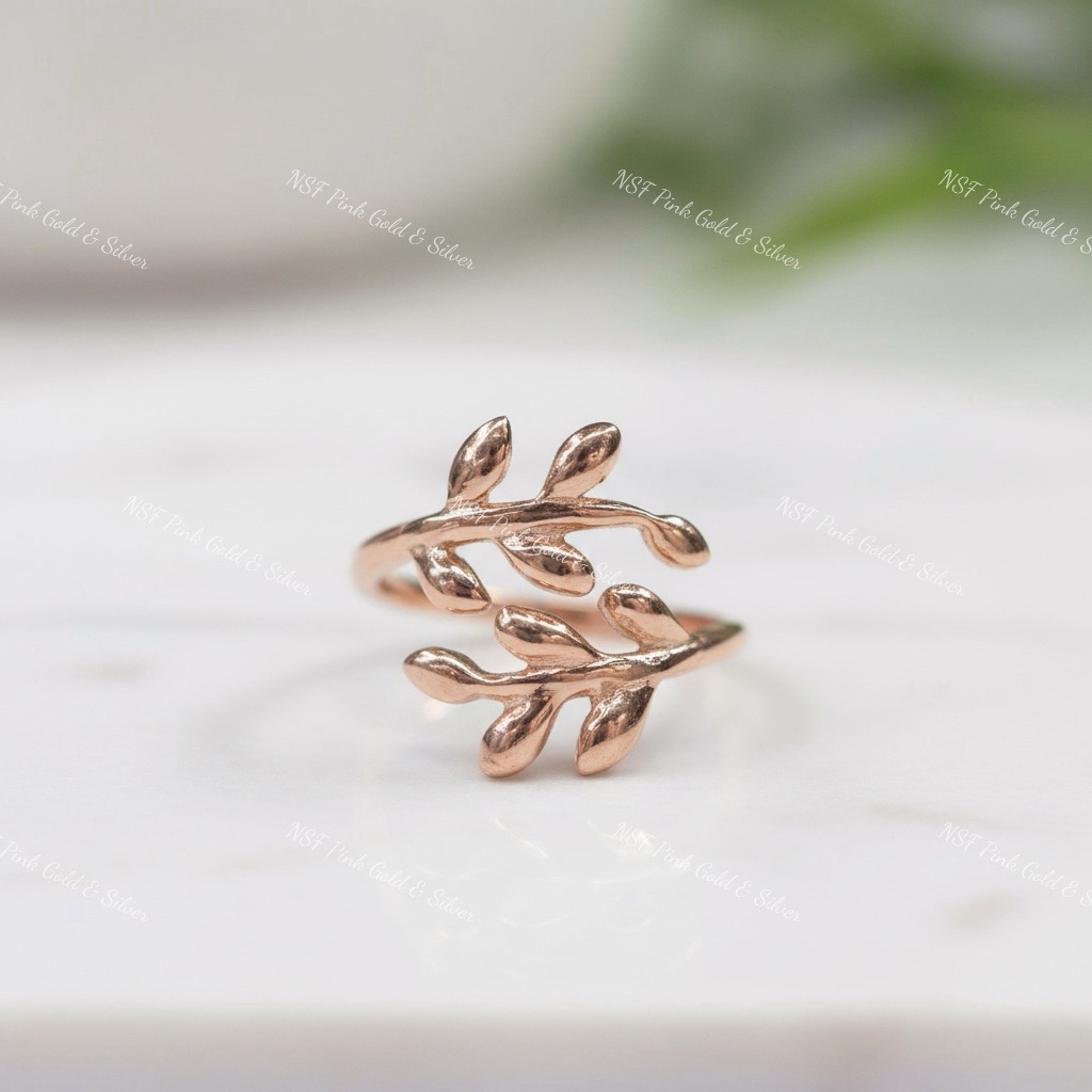 [สินค้ามีจำนวนจำกัด ] แหวนใบมะกอกนาคแท้ น้ำหนักครึ่งสลึง