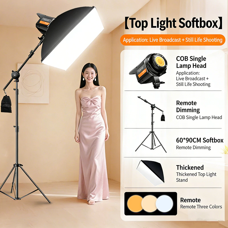 ไฟสตูดิโอ LED 500W พร้อม Lantern Softbox และขาตั้ง thumbnail 4