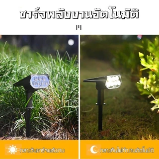 [พร้อมส่ง] ไฟปักสนามโซล่าเซลล์ ไฟสวนโซล่าเซลล์ สปอตไลท์โซล่าเซลล์ สปอตไลท์ led โคมไฟสนาม 1โคมไฟมี7สี