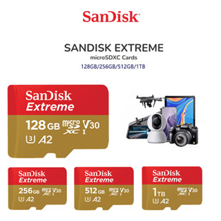 SanDisk Extreme Micro SD Card 32/64/128/256GB V30 U3 A2 เมมเ…