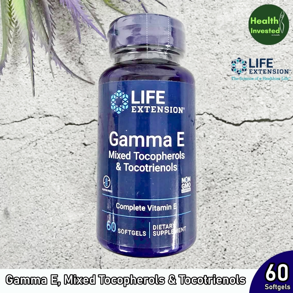 <Life Extension> Gamma E, Mixed Tocopherols & Tocotrienols 60 Softgels แกมมาอี วิตามินอี