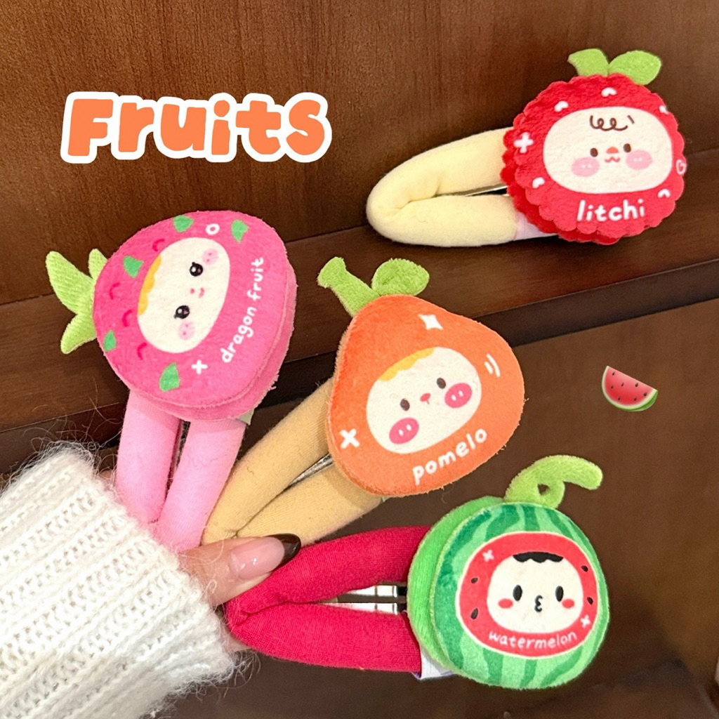 Cute 471 กิ๊บติดผม กิ๊บหนีบผม กิ๊บแป๊กใหญ่ลายผลไม้สุดคิ้วท์