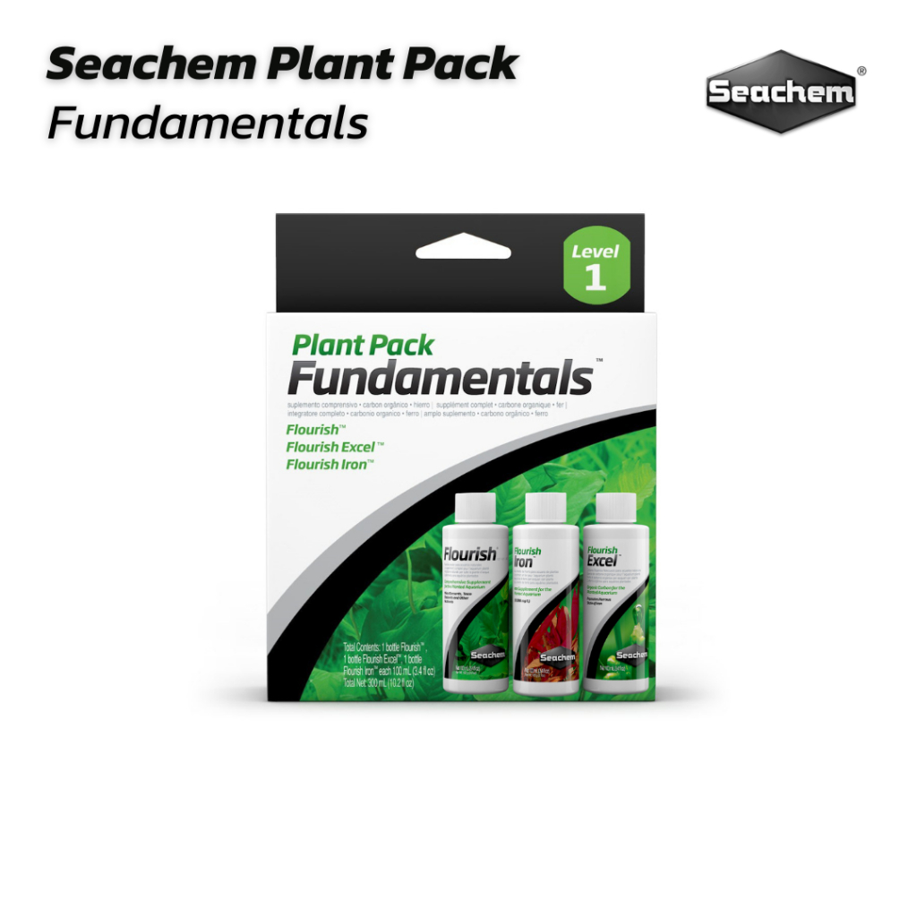 Seachem Plant Pack Fundamentals Level 1 ชุดปุ๋ยน้ำ พื้นฐานสำหรับตู้ไม้น้ำ จาก Seachem