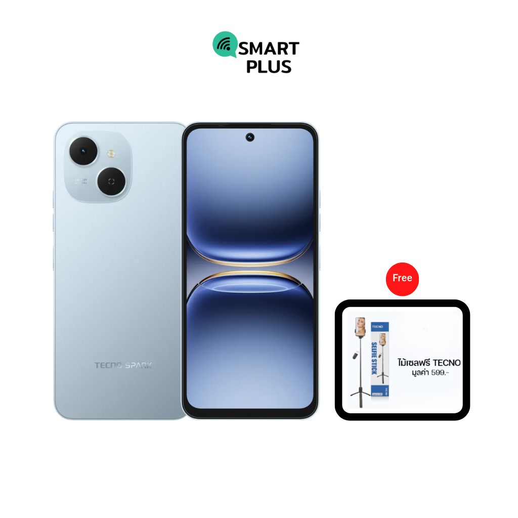 TECNO SPARK 40C (8/256) ฟรีไม้เซลฟี่ ประกันศูนย์ 1 ปี [ หน้าจอ 6.67นิ้ว แบต 6000mAh ] (smartplus)