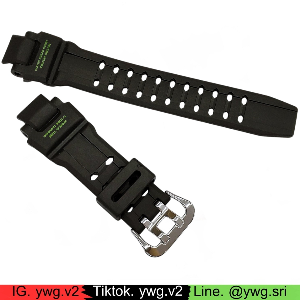 สาย G-SHOCK แท้✅ สีดำด้านฟอนต์เขียว ใส่ได้กับรุ่น G-1400 ,GA-1000 ,GW-A1000 ,GW-4000 ,GW-3000