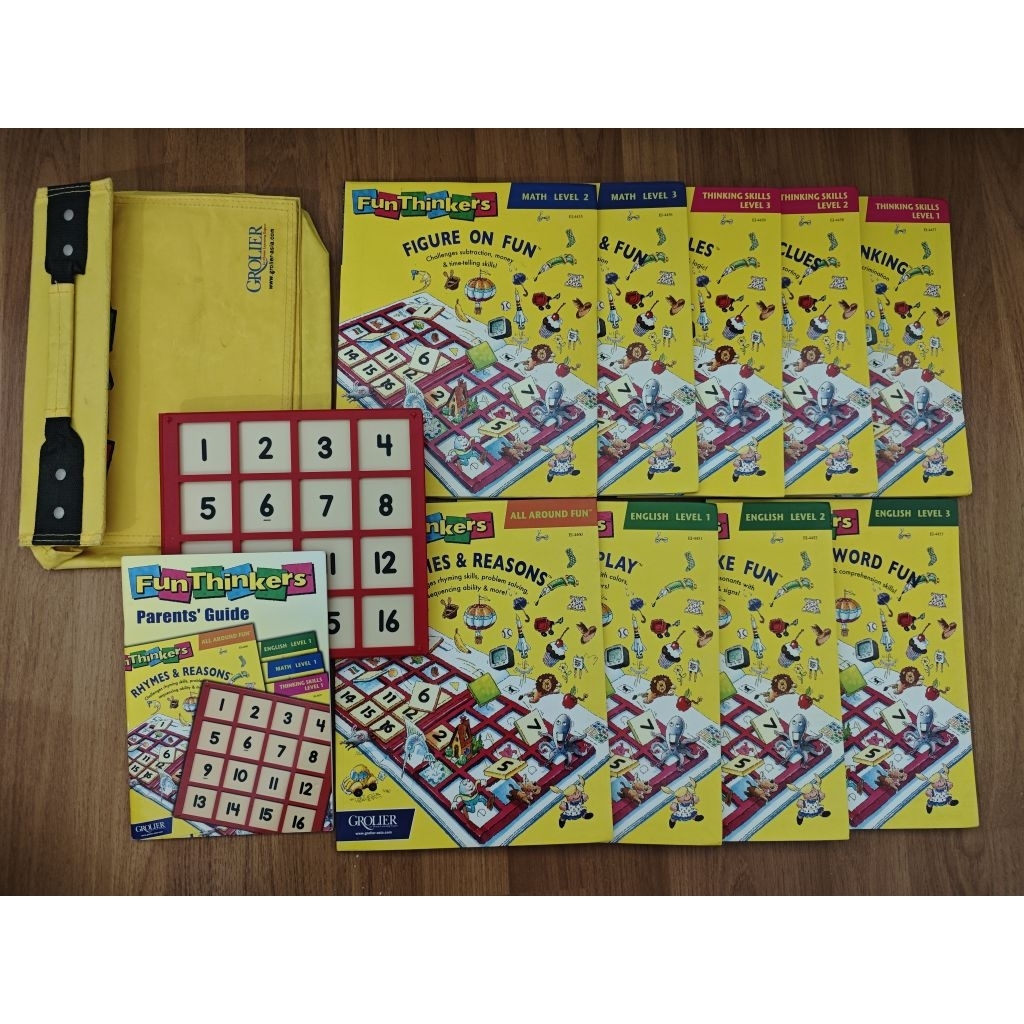 มือสอง สื่อเสริมพัฒนาการ Fun Thinkers Grolier รุ่นกระเป๋าสีเหลือง