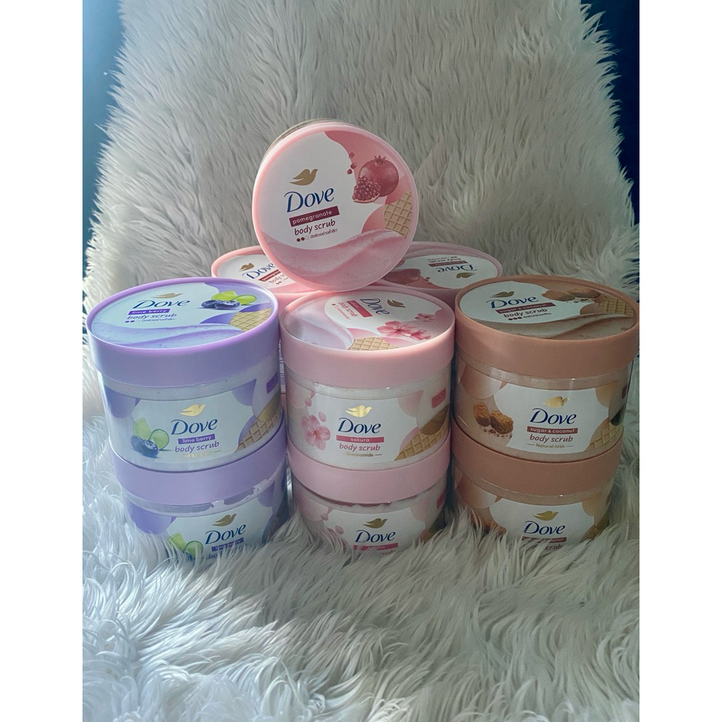 พร้อมส่ง Dove pomegranate body scrub ฉลากไทย