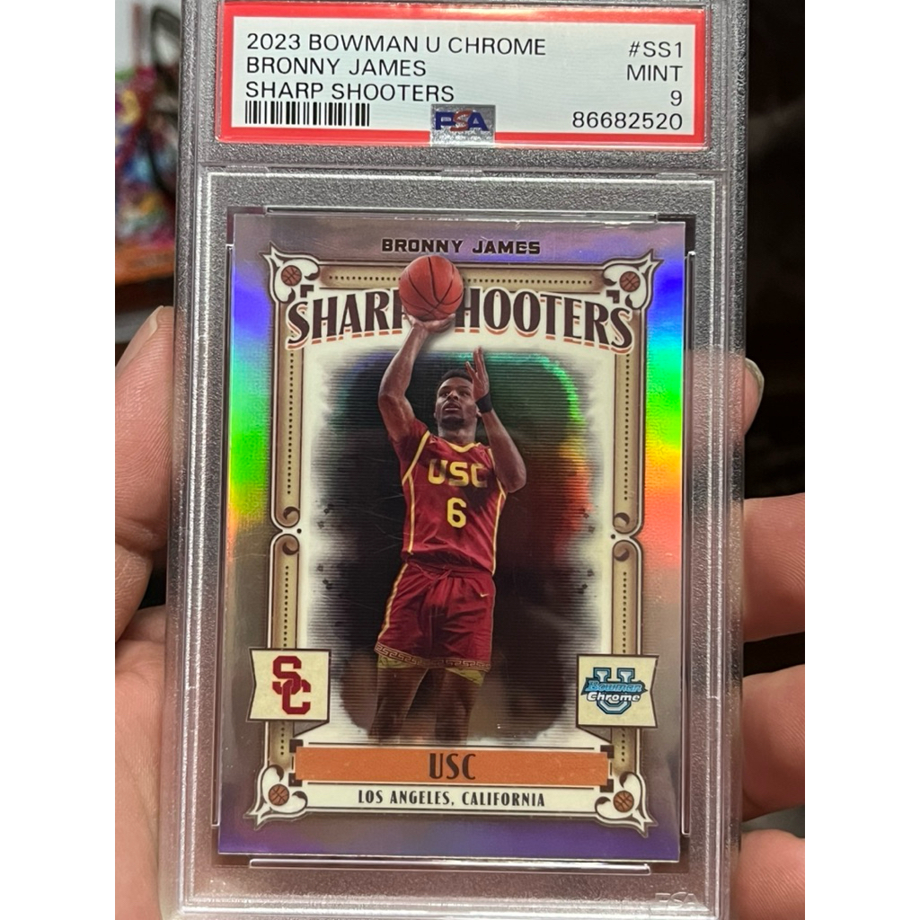 2023 Bronny James Sharp Shooters PSA9 Real not Fake