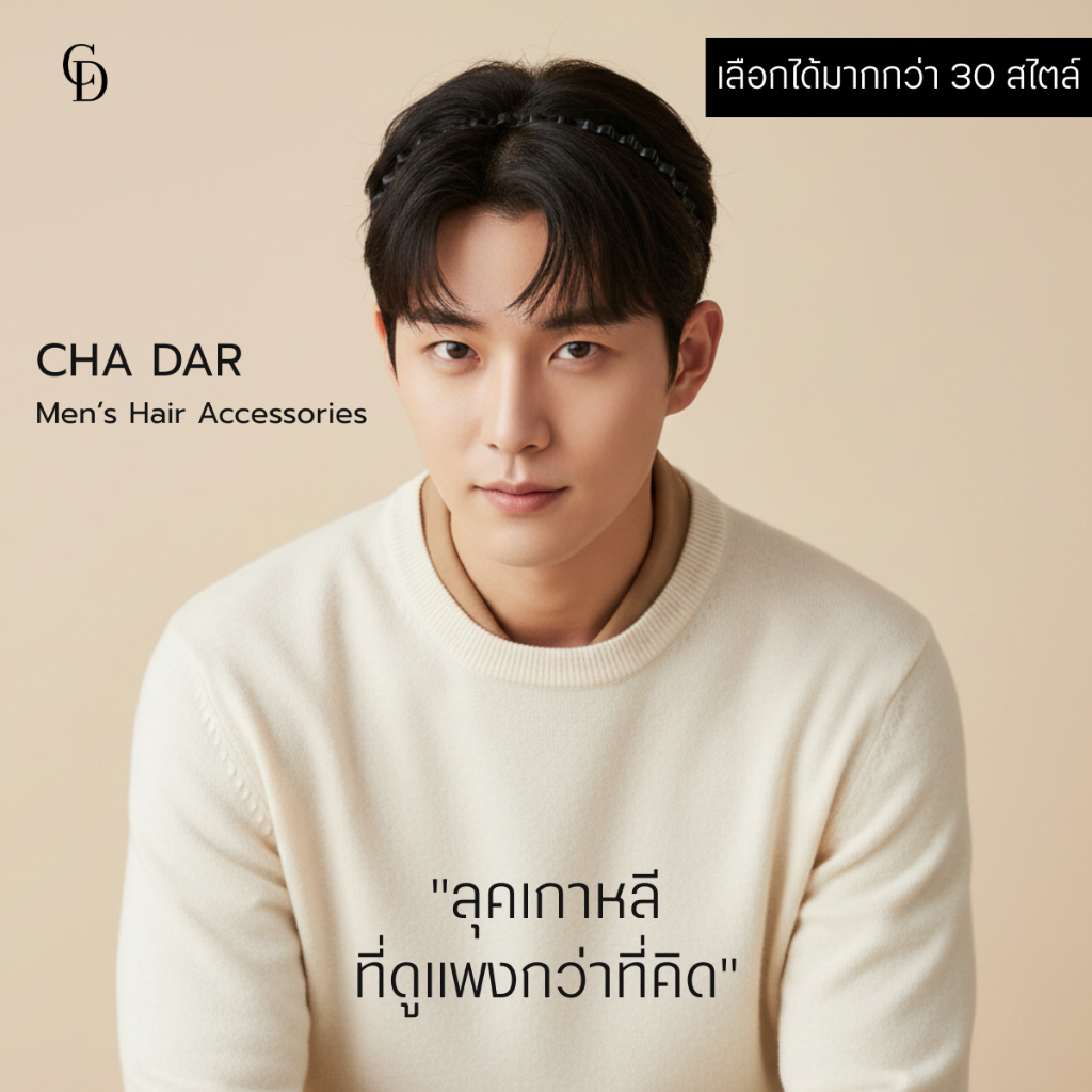 CHADAR | Signature Metal Headband ที่คาดผมผู้ชาย  สไตล์เกาหลี 30 แบบ  ไม่บีบหัว ใส่แล้วดูดีขึ้นทันที