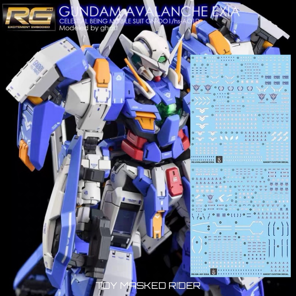 ดีคอลน้ำ GHOST RG DECAL RG 1/144 GUNDAM AVALANCHE EXIA เรืองแสงแบล็คไลท์