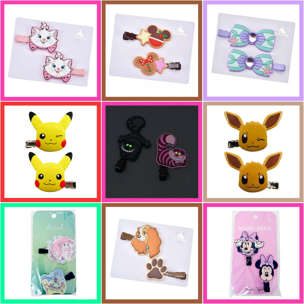 💛 แท้ 100% กิ๊บติดผม Pokemon กิ๊บ Disney hair clip 🧡 กิ๊บโปเกม่อน Pikachu ปิกาจู อีวุย Eevee hair cl