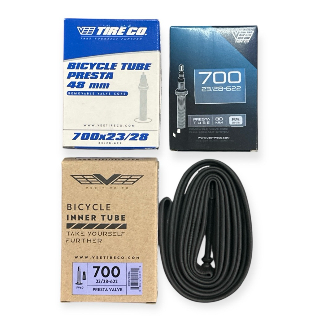 ยางในเสือหมอบ VEETIRE CO 700x23/28c ยางในจักรยานจุ๊บเล็ก FV วาล์ว road bike tube preata valve