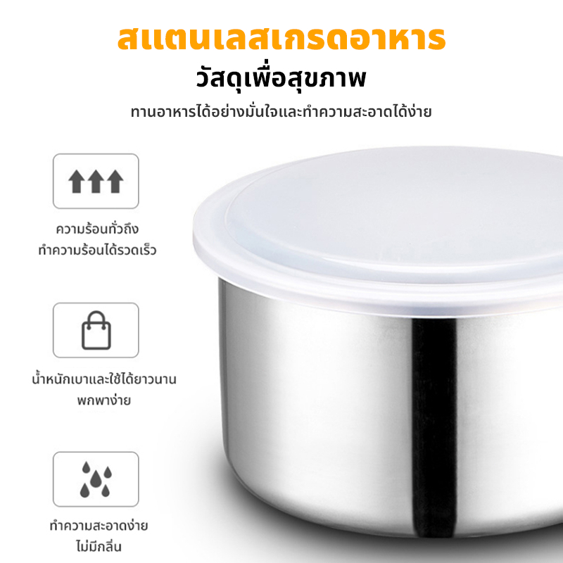 กล่องข้าวไฟฟ้า 300W ปิ่นโตไฟฟ้า พกพาสะดวก 2L 2 ชั้น กล่องอุ่นข้าวไฟฟ้า กกล่องอุ่นอาหารอัตโนมัติ Electric Lunch Box - รูปที่ 3
