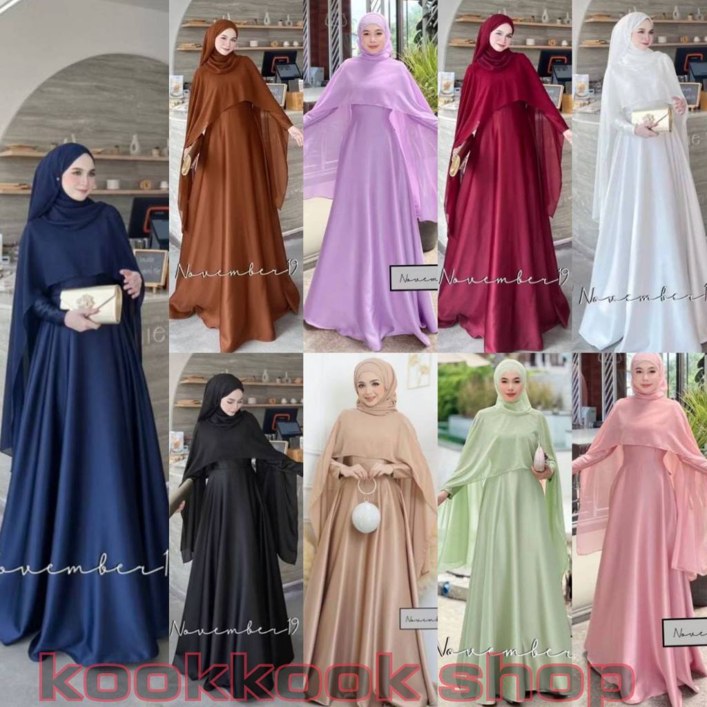 🚛ส่งฟรี+โค้ดลดสุดคุ้ม✅✅ฟรี!!ผ้าคลุมไหล่ ชุดเดรสอิสลามชุดเดรสมุสลิม นางฟ้า ทิชาบาน