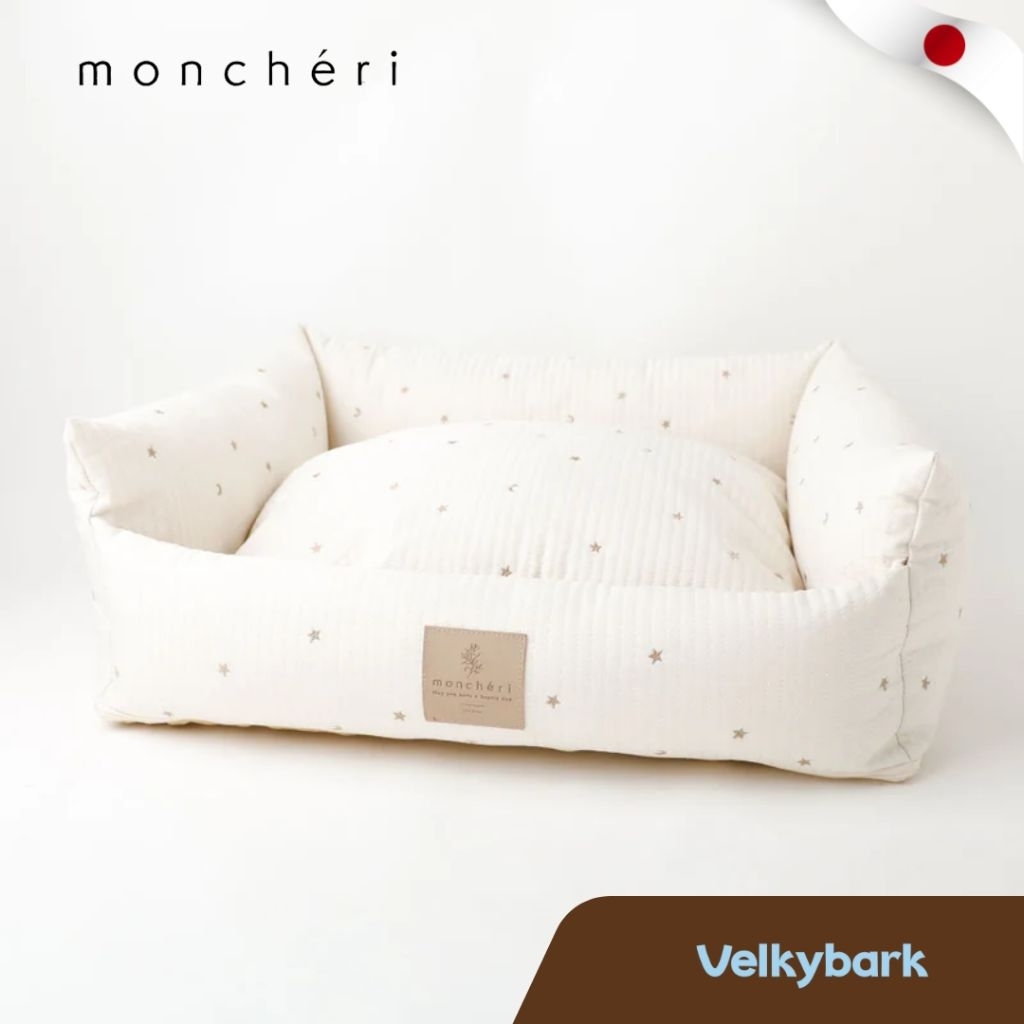 VELKYBARK [พร้อมส่ง] Moncheri 🇯🇵 เบาะนอนสัตว์เลี้ยง เบาะนอนสุนัข ที่นอนแมว Water repellent star and moon