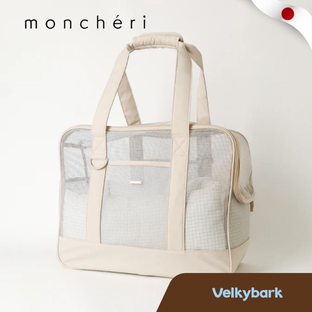 VELKYBARK [พร้อมส่ง] Moncheri 🇯🇵 กระเป๋าตาข่ายสำหรับสัตว์เลี้ยง กระเป๋าสัตว์เลี้ยง กระเป๋าสุนัข กระเป๋าแมวระบายอากาศ