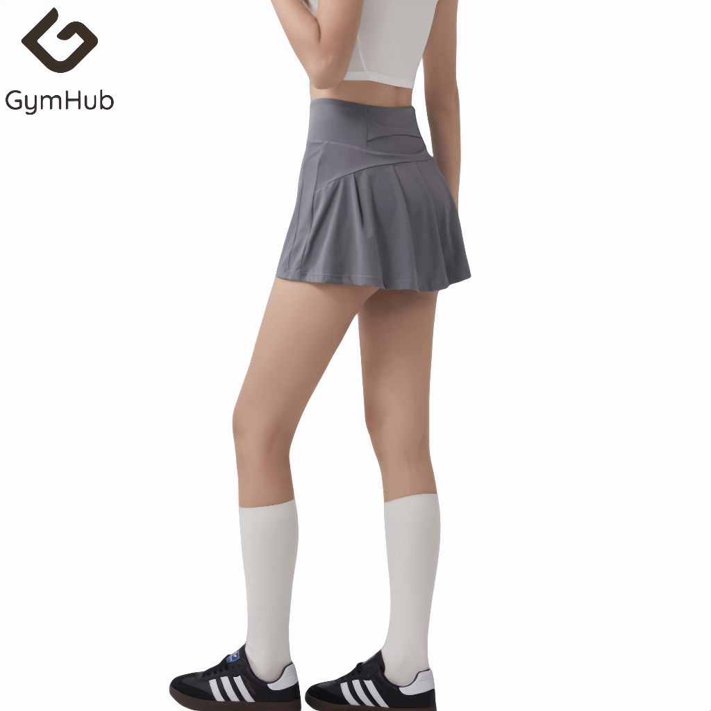GymHub กระโปรงยืดหยุ่นทรงสูงโปงก้น ป้องกันใส่สบายระบายอากาศดี สำหรับวิ่ง โยคะ และออกกำลังกาย