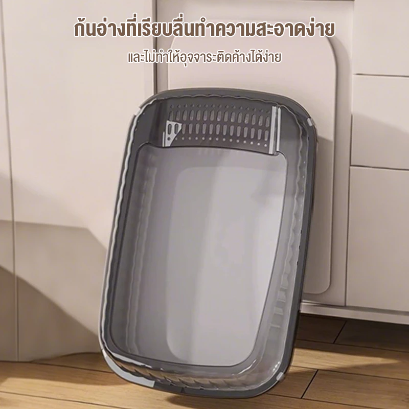 ถาดทรายแมว ขอบสูงกันกระเด็น PP กึ่งเปิด thumbnail 10