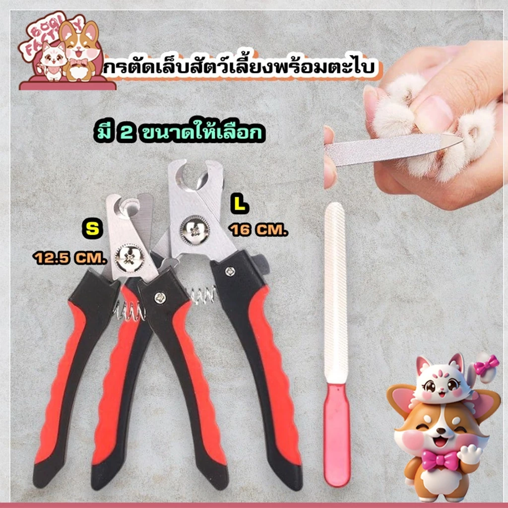 Boqi Factory ในสต็อก Stock ชุดกรรไกรตัดเล็บสัตว์เลี้ยงพร้อมตะไบ20012-20013