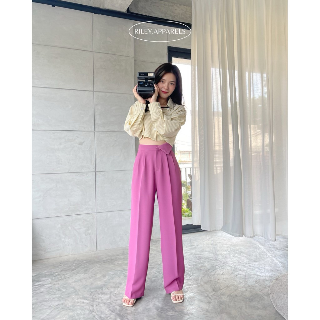 [Used] กางเกง Riley.Apparels สีชมพู รุ่น Carrie Trousers