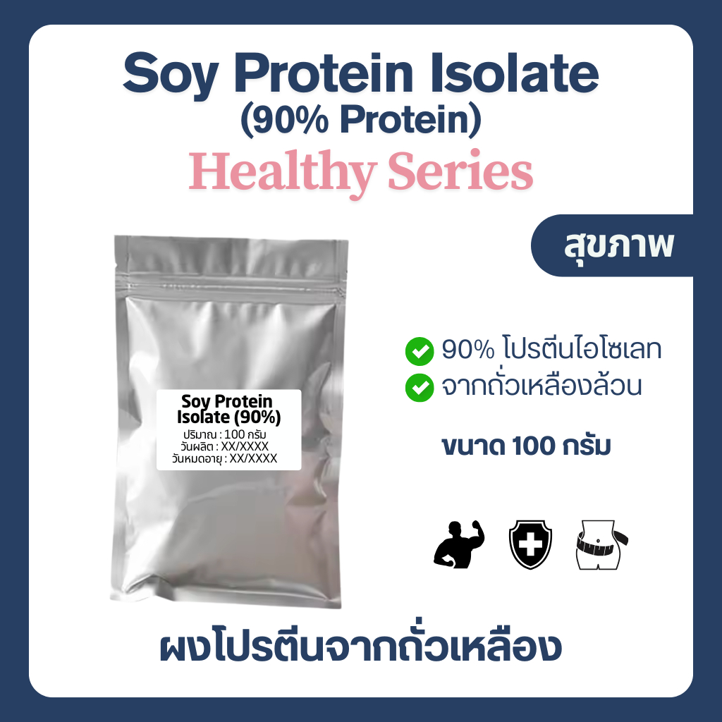 (ไซส์ทดลอง) Soy Protein Isolate โปรตีนถั่วเหลือง Plant protein โปรตีนพืช Non whey ซอยโปรตีน ไอโซเลท