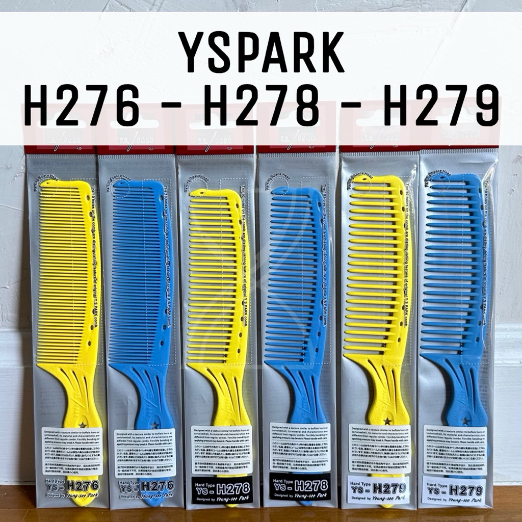(พร้อมส่ง/ของญี่ปุ่นแท้ราคาถูกที่สุด)YS Park Short Hair Cutting Comb With Handle หวีตัดไฮบริด ควบคุมการตัดได้ด้วยมือ