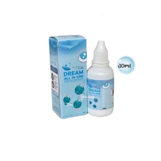 ยกโหล น้ำยาคอนแทคเลนส์ ดรีมอออินวัน 30 ml Dream all in one 30 ml (ล้าง แช่ หยด)