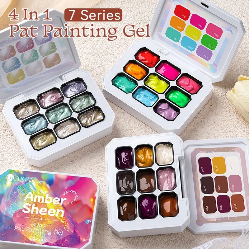 URSUGAR สี Ombre ไล่สี ออมเบย์ ตลับ 9สี สีเพ้นท์เนื้อเจล ตลับ 9 สี มีให้เลือก 8 โทน