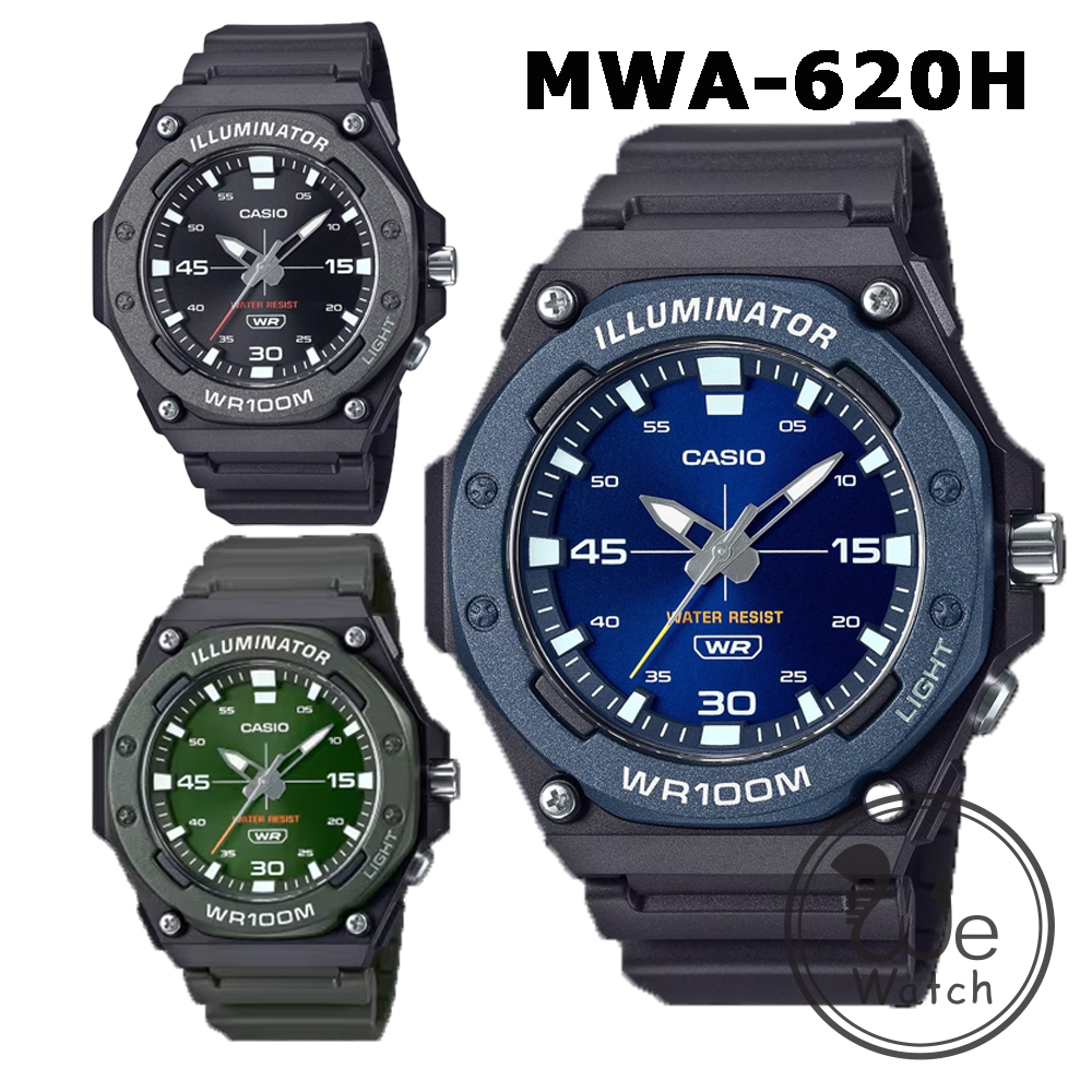 !!ประกัน1ปีและกล่อง CMG!! CASIO รุ่น MW-620H นาฬิกาชาย ทนทาน มีไฟ แสงสว่าง MW620 MW-620
