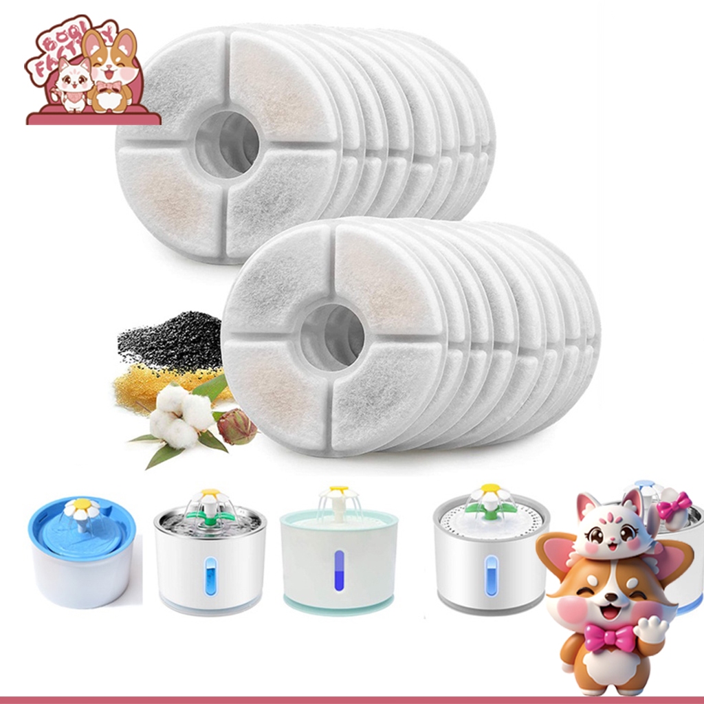 Boqi Factory  ไส้กรองน้ำพุแมว แผ่นกรองน้ำพุ น้ำพุแมว 1 ชิ้น   (มีราคาส่ง) JP009