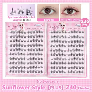 200/240 กระจุกต่อกล่อง ขนตาปลอม 3d 20 แถว เหมาะ ผู้หญิง แต่งหน้า ขนตา ไม่ต้อง กาวติดขนตา ขนตาจับช่อ จัดส่งในวันเดียวกัน