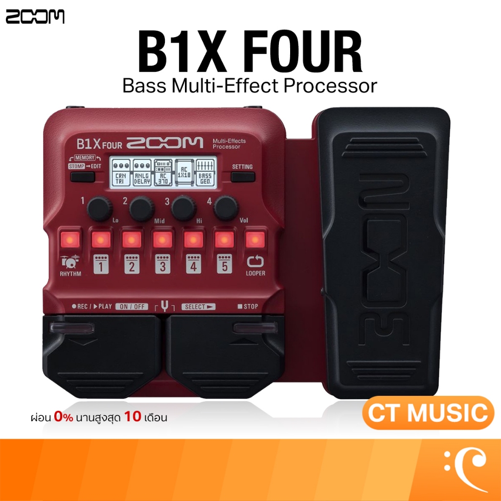 ZOOM B1X Four Bass Multi-Effect Processor เอฟเฟคเบส