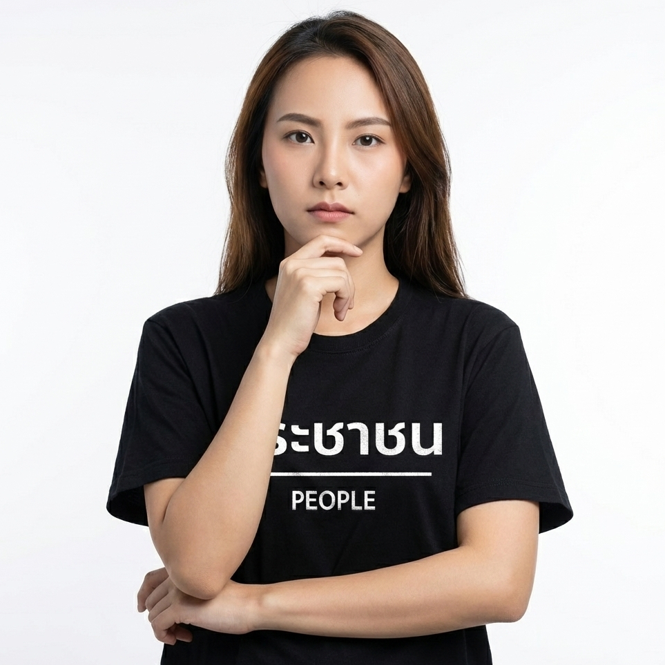 ส่งไปรษณีย์EMSเสื้อยืด ประชาชน people