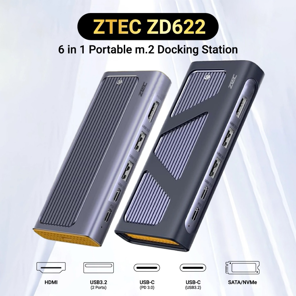 6 in 1 Portable M.2 ZTEC ZD622 มือสองเจ้าของใช้เอง