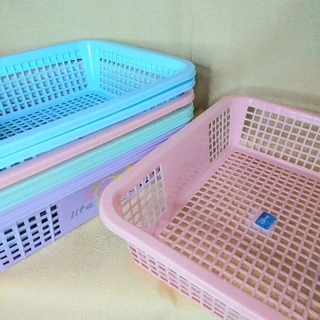 PastelA4 ตะกร้าพลาสติก A4 (24×37cm.)สีพาสเทล เลือกสีได้ ใส่เอกสาร จัดเรียงสิ่งของ จัดระเบียบ พร้อมส่ง