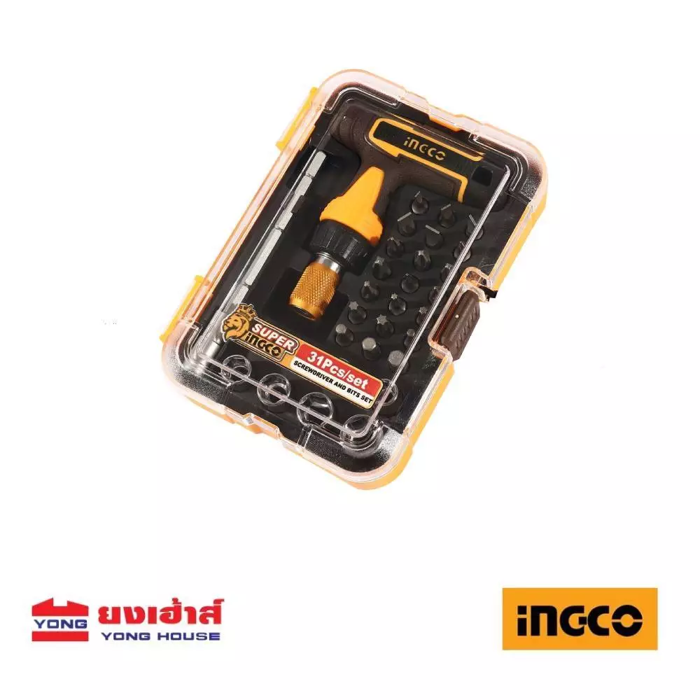 INGCO ชุดไขควง/ลูกบล็อค อเนกประสงค์ 31 ชิ้น รุ่น HKSDB0318