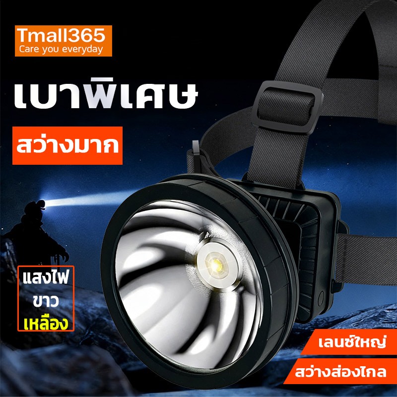 NEOBEE ไฟฉายคาดหัว LED A3 จอใหญ่ กดปรับไฟแรงไฟอ่อน แสงขาว แสงเหลือง ชาร์จไฟบ้าน