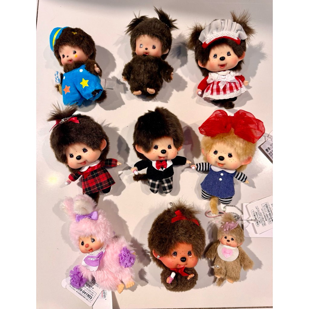 พร้อมส่ง 💯 พวงกุญแจม่อนชิชิ Monchichi w/Tag No tag  ของแท้งานสะสม