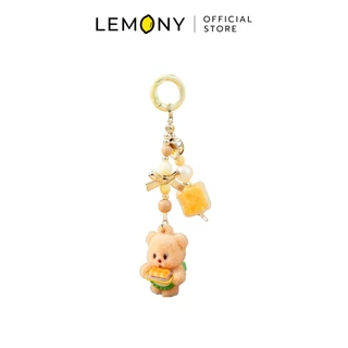 LEMONY พวงกุญแจตุ๊กตาหมีเนย ซีรีส์ Cheese Style Butter Bear Collection