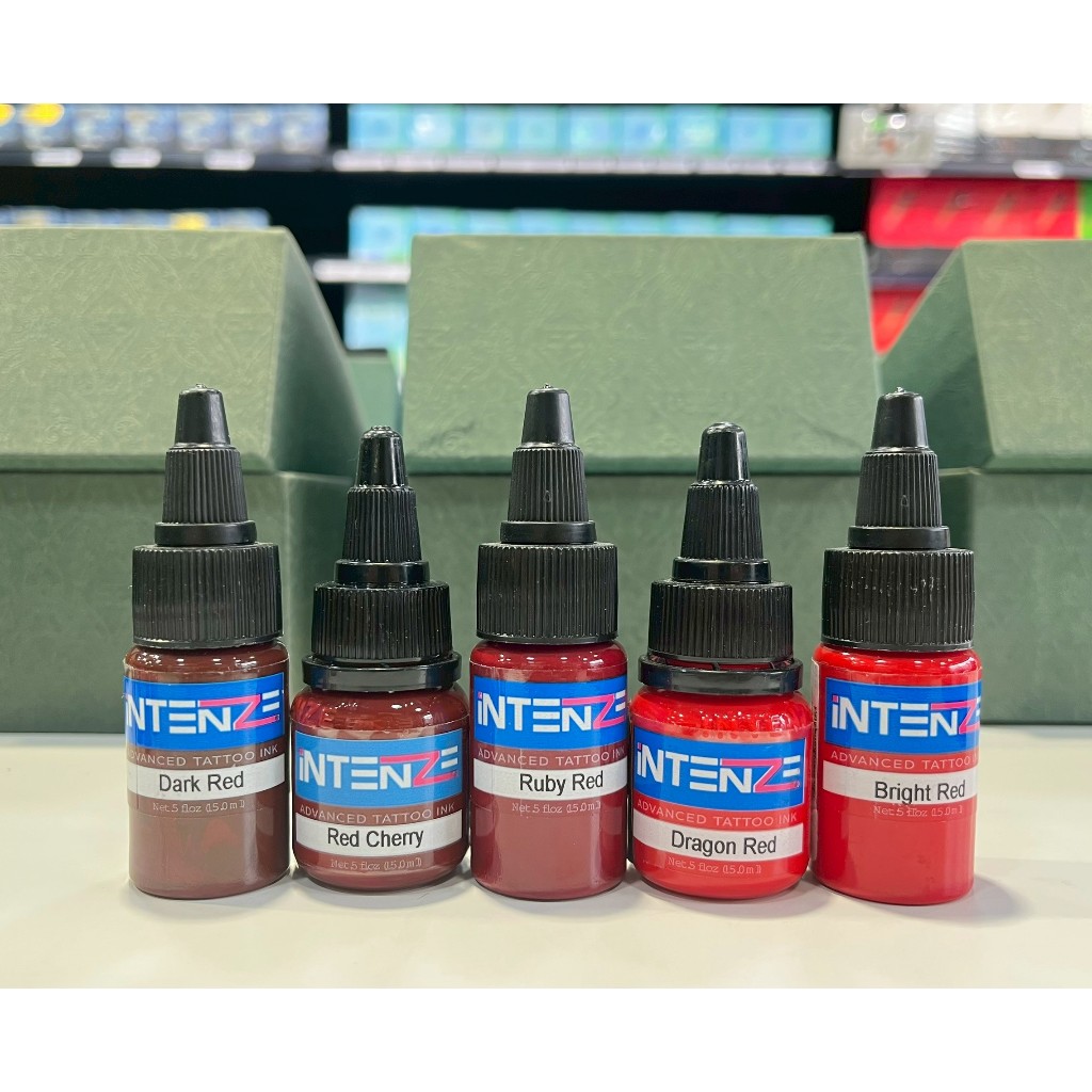 Intenze Color Tattoo Ink 1/2oz สีแดง ส้ม เหลือง