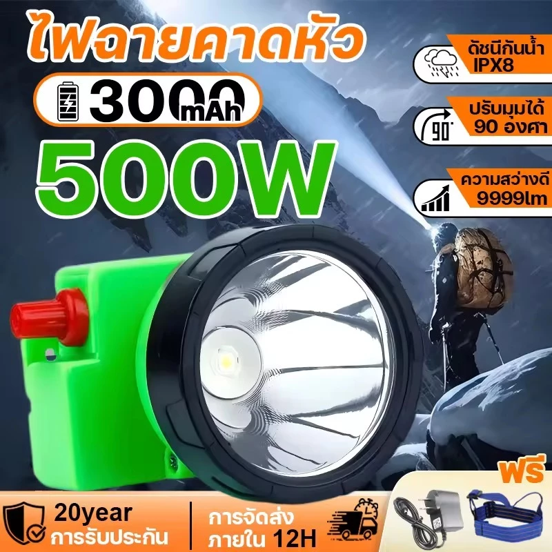 ไฟฉายคาดหัว LED Nova-6703 ชาร์จไฟได้