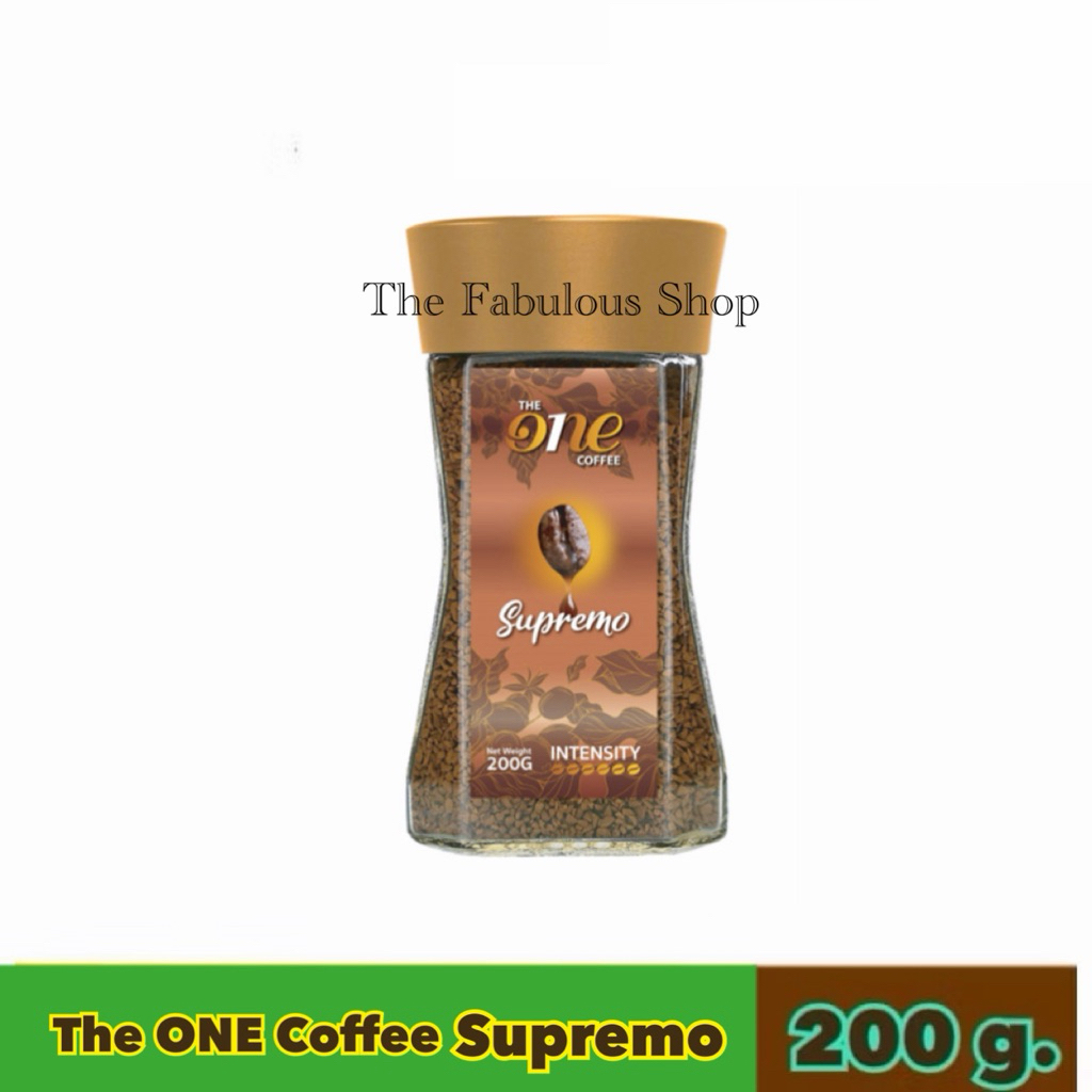 [EXP:09.2027]กาแฟสำเร็จรูป THE ONE Supremo ฟรีซดราย ปริมาณ 200 กรัม จำนวน 1 ขวด