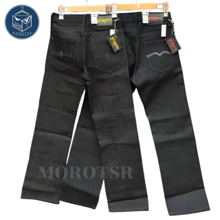 กางเกงยีนส์ปั้นเฟดทรงกระบอกใหญ่ ผ้าดิบ 14-16 oz + ตะขอป้าย [HIROCK] อาชีวะ