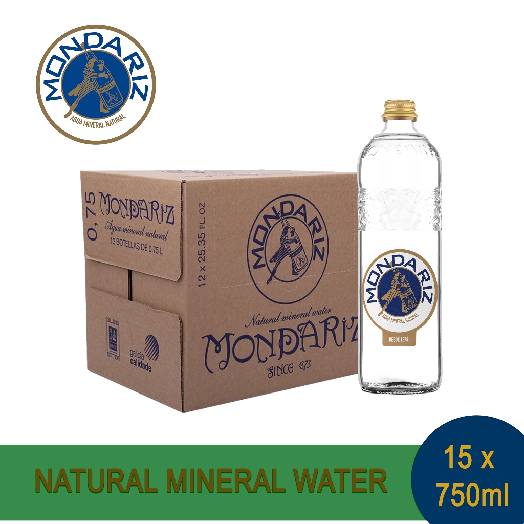 ส่งฟรี Mondariz Still Mineral Water 750 ml. Glass 15 bottle น้ำแร่ธรรมชาติ Mondariz ขนาด 750 มล. ขวดแก้ว 15 ขวด