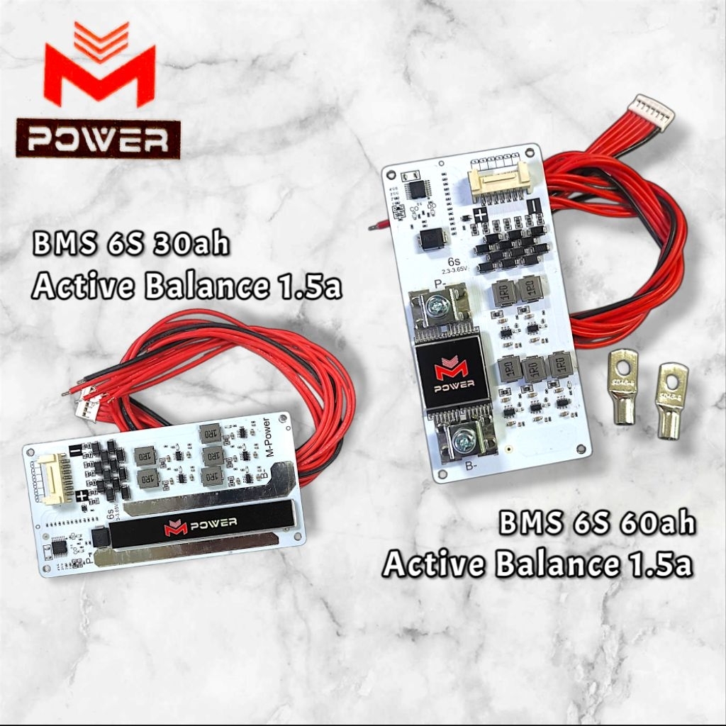 BMS 6S 30a-60a พร้อม Active Balance 1.5A [M-POWER]