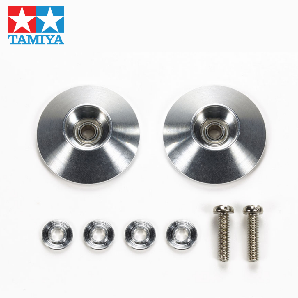 TAMIYA 95597 HG 17mm TAPERED ALUMINUM BALL-RACE ROLLERS (RINGLESS) Mini 4WD ของแท้