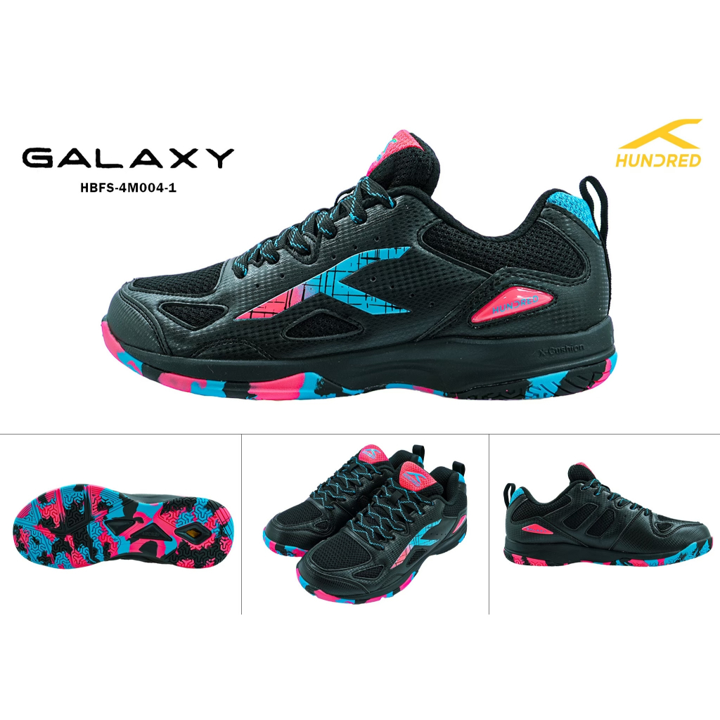 รองเท้าแบดมินตัน HUNDRED badminton Shoe : galaxy HBFS-4M004-1